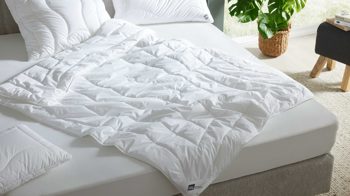 Faserdecke Interliving aus Stoff in Weiß Interliving Bettdecke Serie 9202 - Faserdecke extraleicht, ca. 575 g - ca. 200 x 220 cm