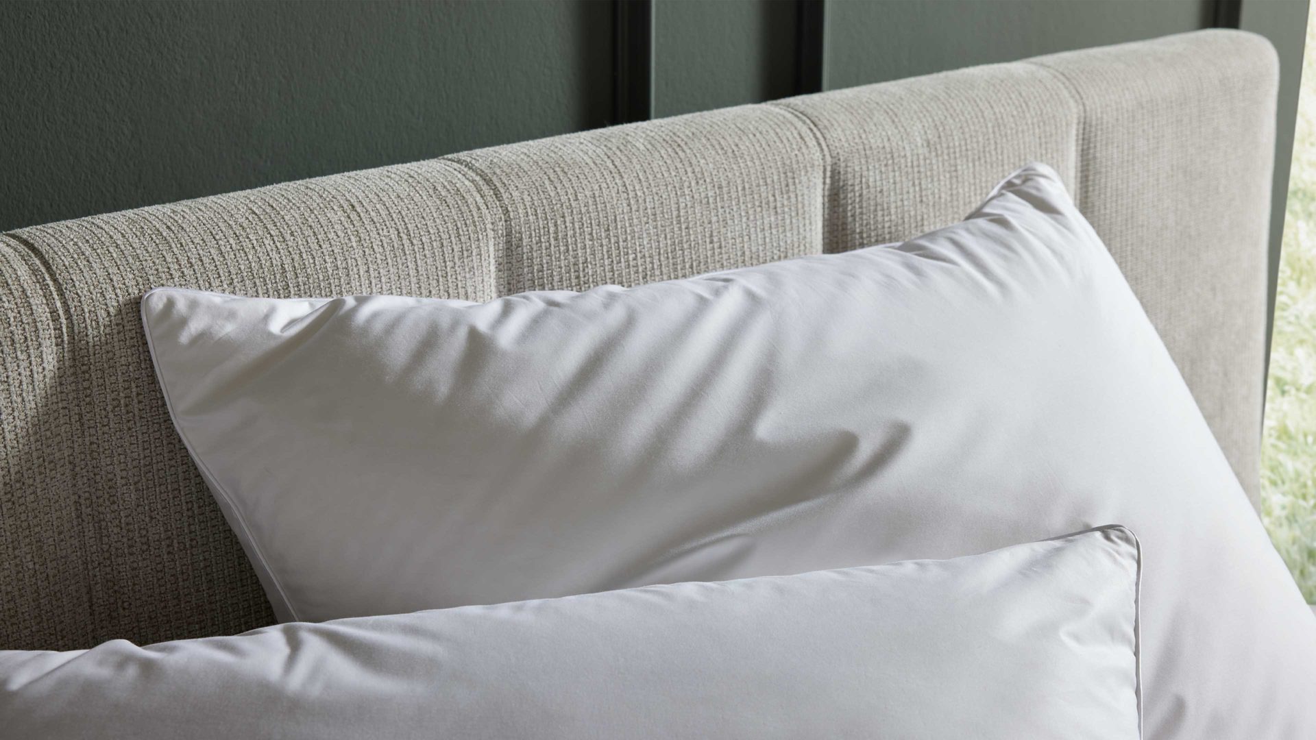 Kopfkissen Interliving aus Stoff in Weiß Interliving Kopfkissen Serie 9204 - Daunenkissen 70 % Federn & 30 % Daunen, ca. 1.100 g - ca. 80 x 80 cm