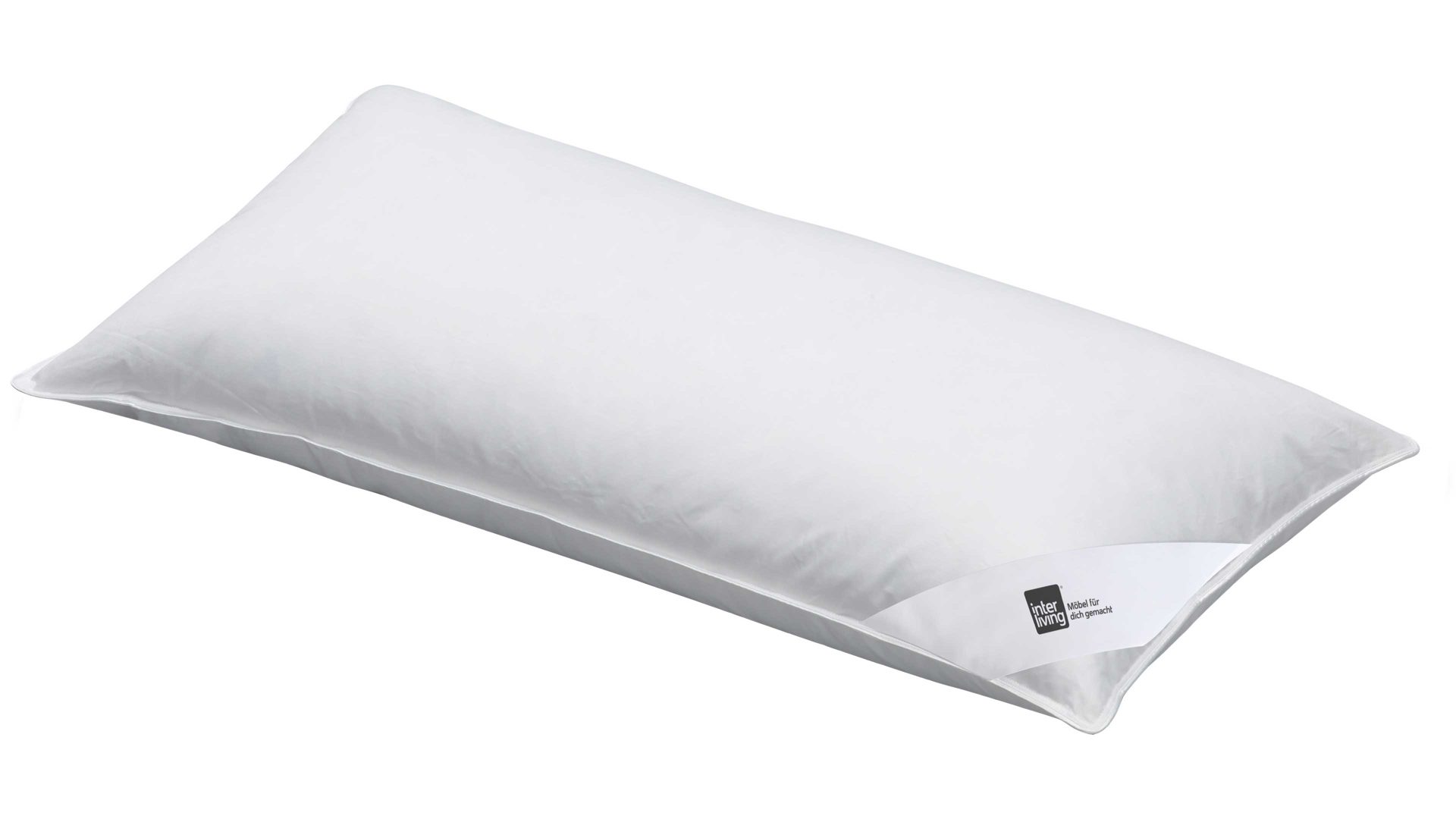 Kopfkissen Interliving aus Stoff in Weiß Interliving Kopfkissen Serie 9204 70 % Federn & 30 % Daunen, ca. 660 g - ca. 40 x 80 cm