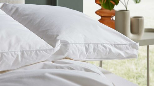 Daunendecke Interliving aus Stoff in Weiß Interliving Bettdecke Serie 9204 - Daunendecke als Winterbett warm, ca. 1.640 g Daunen - ca. 240 x 220 cm