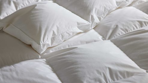 Daunendecke Interliving aus Stoff in Weiß Interliving Bettdecke Serie 9204 - Daunendecke als Winterbett warm, ca. 1.370 g Daunen - ca. 200 x 220 cm