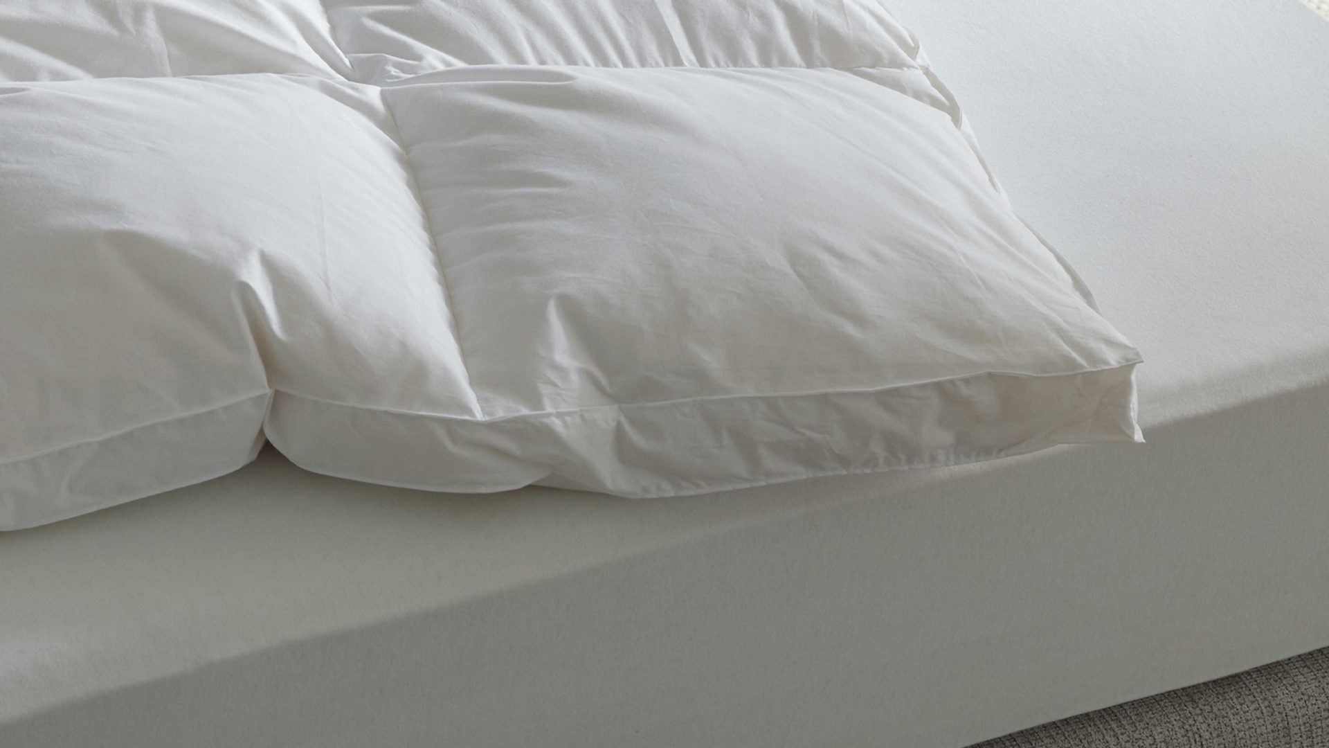 Daunendecke Interliving aus Stoff in Weiß Interliving Bettdecke Serie 9205 - Daunendecke als Aussenstegdecke warm, ca. 920 g Daunen - ca. 155 x 200 cm