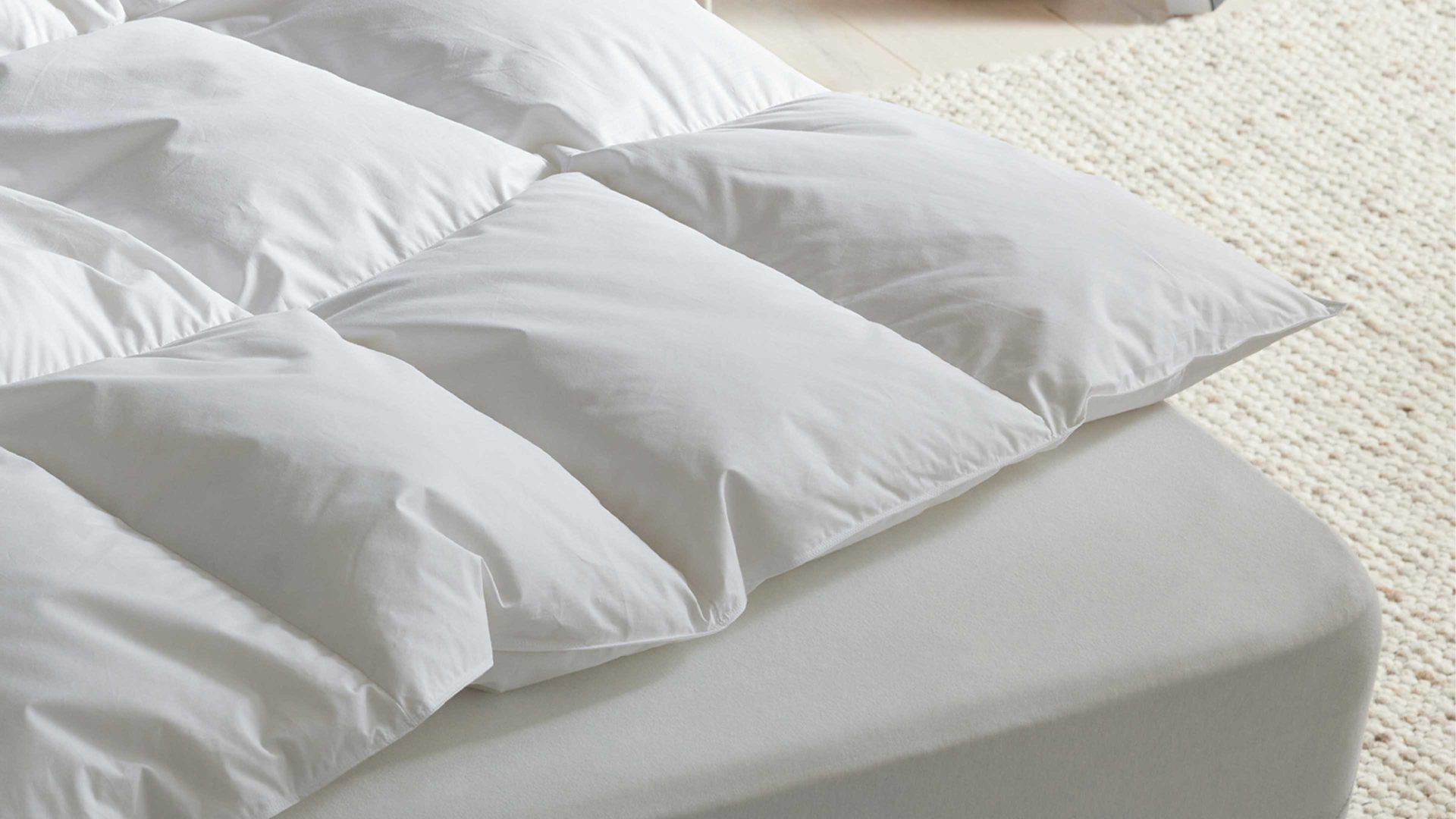 Daunendecke Interliving aus Stoff in Weiß Interliving Bettdecke Serie 9205 - Daunendecke als Cassettendecke normal, ca. 600 g Daunen - ca. 135 x 200 cm