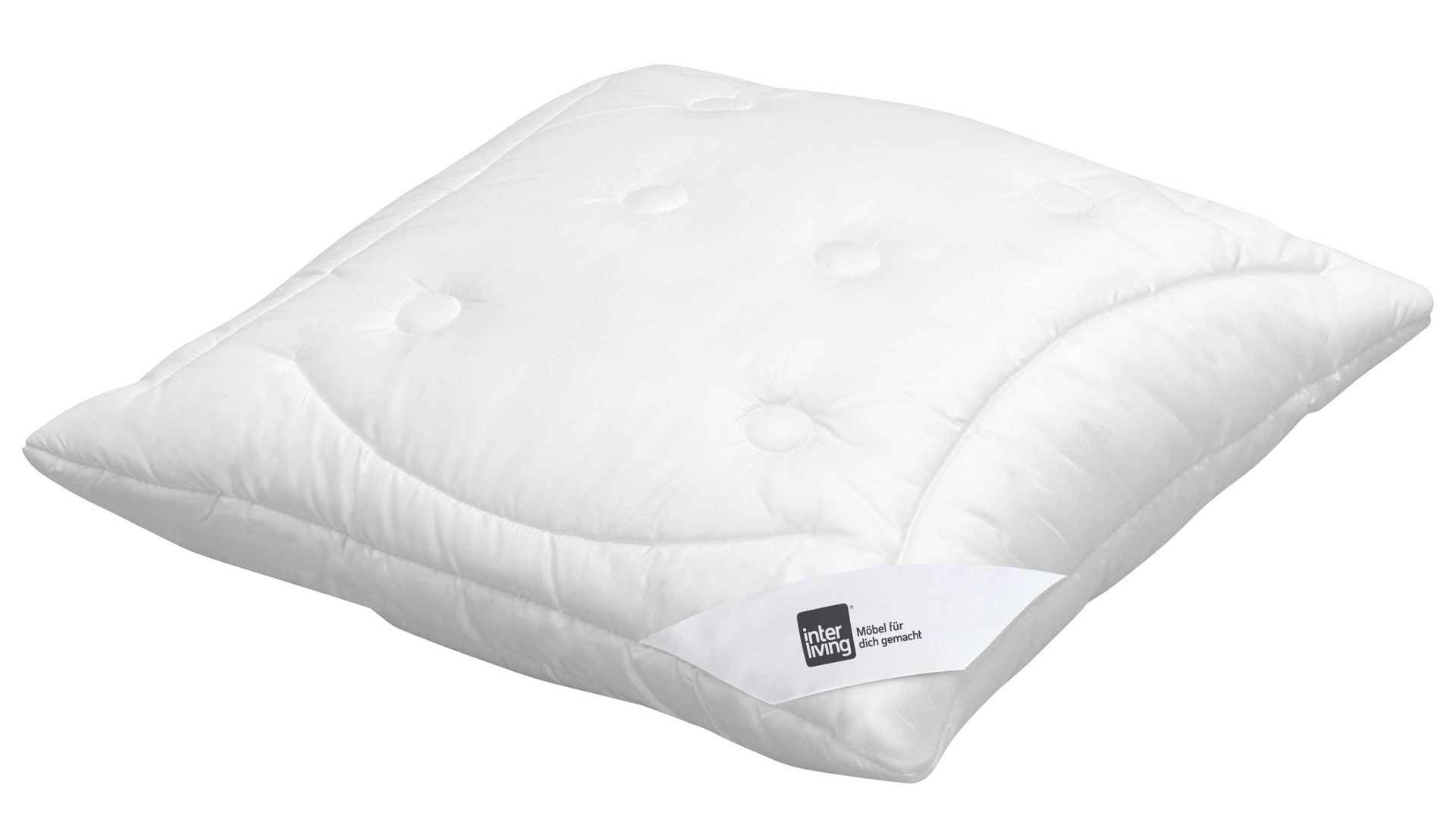 Kopfkissen Interliving aus Naturfaser in Weiß Interliving Kopfkissen Serie 9206 - Kamelhaarkissen Kamelhaarflaum & Federn, ca. 1.000 g - ca. 80 x 80 cm