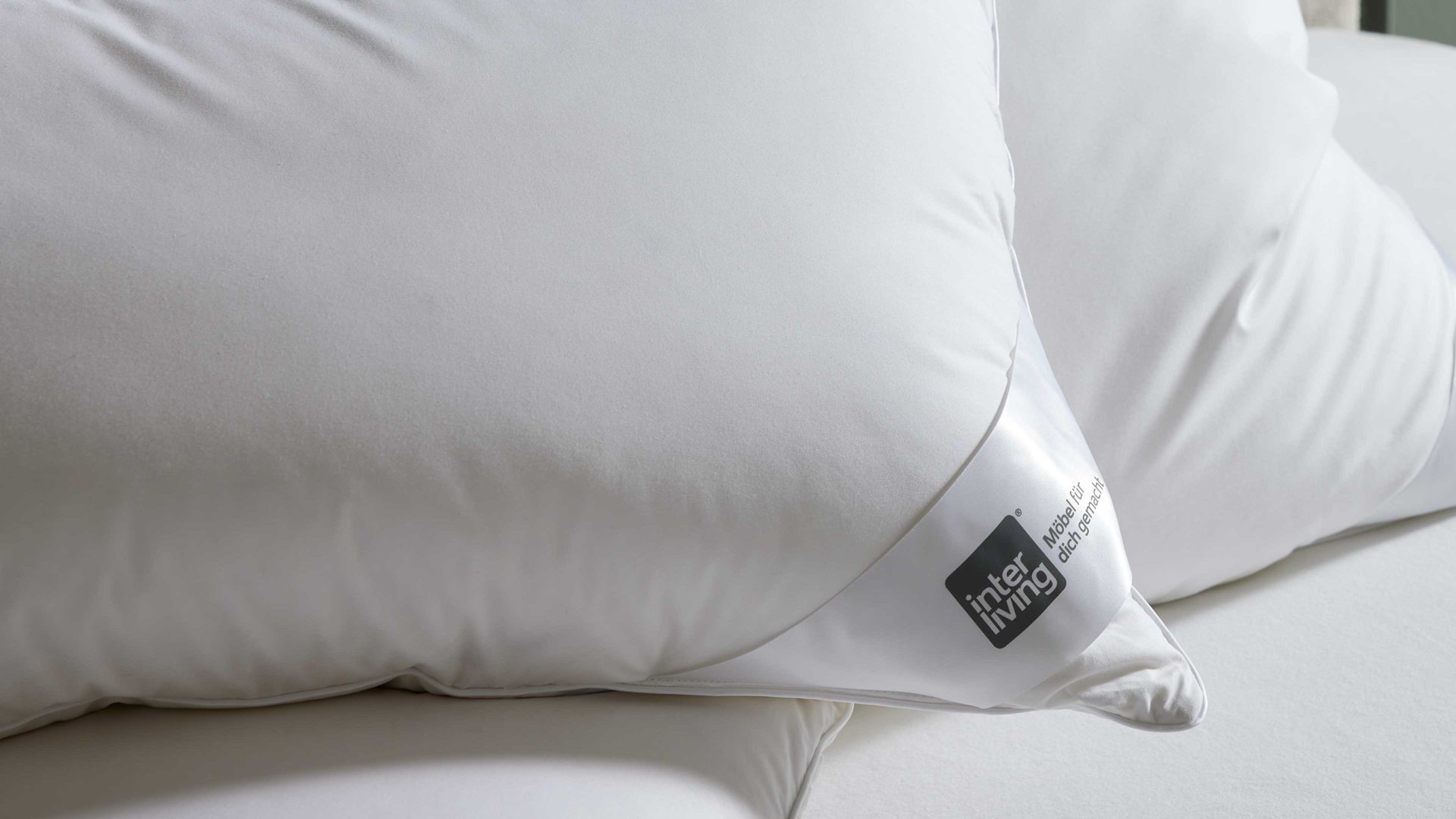 Kopfkissen Interliving aus Naturfaser in Weiß Interliving Kopfkissen Serie 9206 Kamelhaarflaum & Federn, ca. 1.000 g - ca. 80 x 80 cm