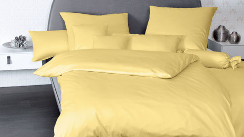 Bettwäsche-Set Janine® aus Naturfaser in Gelb Janine® Bettwäsche-Set Gelb - ca. 135 x 200 cm