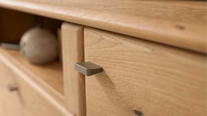 Lowboard Interliving aus Holz in Holzfarben Interliving Wohnzimmer Serie 2028 - Lowboard Wildeiche - zwei Türen, eine Schublade, Breite ca. 205 cm