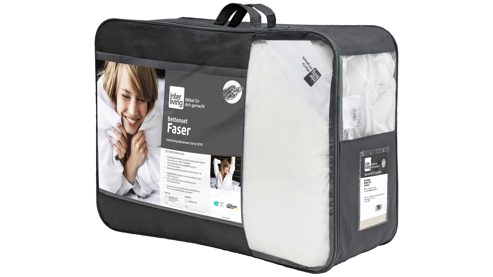 Bettdecke Interliving aus Stoff in Weiß Interliving Betten-Set Serie 9210 Fasern, zweiteilig - ca. 135 x 200 cm