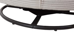 Polstersessel KAWOO aus Stoff in Hellgrau KAWOO Drehsessel SE 53 hellgrauer Cord GCT 9 & schwarzer Metallring