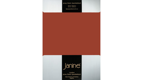 Spannbettlaken Janine® aus Stoff in Rost Janine® Spannbettlaken Tabasco - ca. 200 x 200 cm