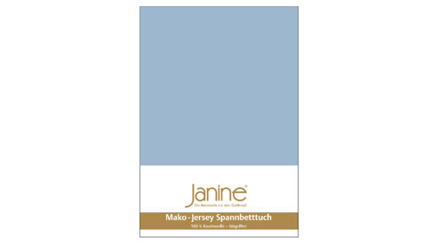 Spannbettlaken Janine® aus Stoff in Mittelblau Janine® Spannbettlaken Perlblau - ca. 150 x 200 cm