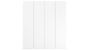 Kleiderschrank Rauch aus Holz in Weiß rauch ORANGE Schranksystem Skat - Kleiderschrank Alpinweiß - vier Türen, Breite ca. 201 cm