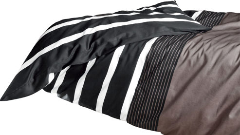 Bettwäsche-Set Janine® aus Naturfaser in Dunkelbraun J. D. Bettwäsche-Set nougatfarbener Mako-Satin – zweiteilig, ca. 155 x 200 cm