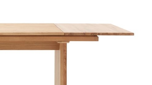 Auszugtisch Decker aus Holz in Holzfarben DECKER Massivholztisch bzw. Ausziehtisch  Volterra Plus biancofarbene Wildeiche – ca. 160-220 x 90 cm