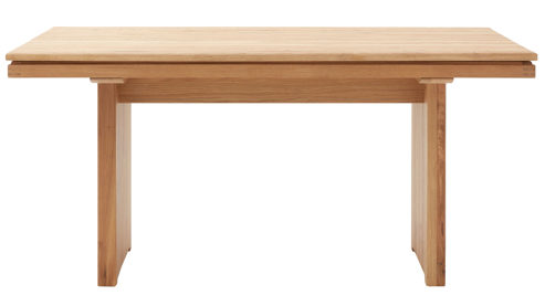 Auszugtisch Decker aus Holz in Holzfarben DECKER Massivholztisch bzw. Ausziehtisch  Volterra Plus biancofarbene Wildeiche – ca. 160-220 x 90 cm