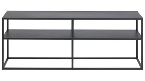 Regal Actona group aus Metall in Schwarz Metallmöbel Newton - Regal schwarzer Stahl - Länge ca. 120 cm