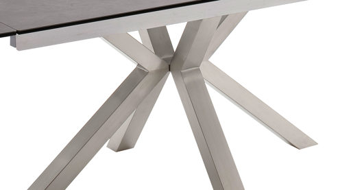 Auszugtisch Mca furniture aus Keramik in Anthrazit Auszugtisch Nagano Anthrazit & Edelstahl – ca. 160 - 240 x 90 cm