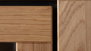 Highboard Mca direkt aus Holz in Holzfarben Wohnprogramm Greno - Kombi-Highboard Wildeiche - vier Fächer, eine Glastür, Höhe ca. 145 cm