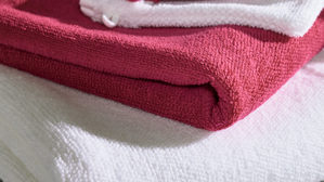 Handtuch Interliving aus Naturfaser in Pink Interliving Handtuch Serie 9108 - Handtuch pinkfarbene Baumwolle  - ca. 60 x 110 cm