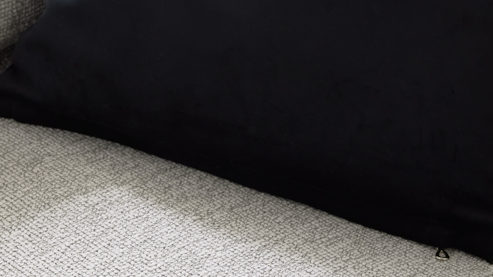 Kissenbezug /-hülle Interliving aus Stoff in Schwarz Interliving Kissenhülle Serie 9120 schwarzer Samt - ca. 45 x 45 cm