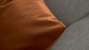 Kissenbezug /-hülle Interliving aus Stoff in Orange Interliving Kissenhülle Serie 9120 rostfarbener Samt - ca. 40 x 60 cm