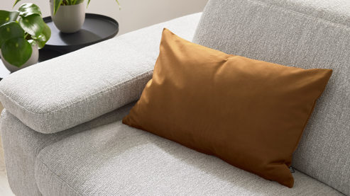 Kissenbezug /-hülle Interliving aus Stoff in Orange Interliving Kissenhülle Serie 9120 rostfarbener Samt - ca. 40 x 60 cm