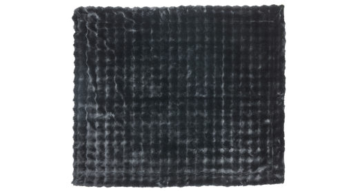 Wohndecke Done.® aus Stoff in Schwarz done.® Wohndecke Baloon schwarzes Kaninchen-Kunstfell - ca. 150 x 200 cm