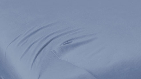 Spannbettlaken H. g. hahn haustextilien® aus Stoff in Blau PRIMERA Spannbettlaken blauer Baumwolljersey - ca. 150 x 200 cm