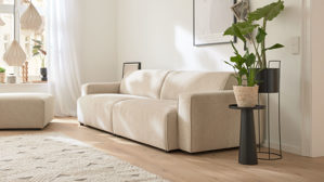 2,5-Sitzer Roomio® aus Stoff in Weiß Roomio® No. 4100 - 2,5-Sitzer champagnerfarbener Bezug Cosmopolitan - Länge ca. 204 cm