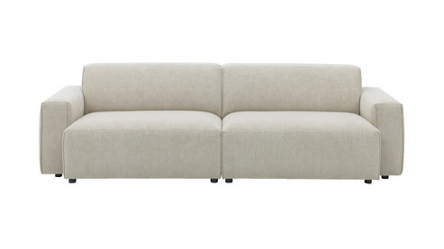 Zweisitzer Roomio® aus Stoff in Weiß Roomio® No. 4100 - Zweisitzer champagnerfarbener Bezug Cosmopolitan - Länge ca. 184 cm