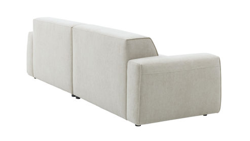 Zweisitzer Roomio® aus Stoff in Weiß Roomio® No. 4100 - Zweisitzer champagnerfarbener Bezug Cosmopolitan - Länge ca. 184 cm