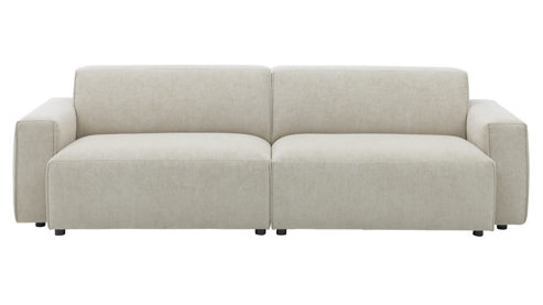 Bigsofa Roomio® aus Stoff in Weiß Roomio® No. 4100 - Bigsofa champagnerfarbener Bezug Cosmopolitan - Länge ca. 246 cm