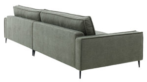 Bigsofa Roomio® aus Stoff in Grün Roomio® No. 4102 - Bigsofa grüner Strukturbezug Yelda & Metallfüße 908 MF - Länge ca.  312 cm
