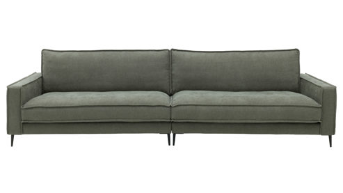 Zweisitzer Roomio® aus Stoff in Grün Roomio® No. 4102 - Zweisitzer grüner Strukturbezug Yelda & Metallfüße 908 MF - Länge ca.  192 cm