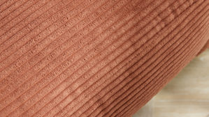 Bigsofa Roomio® aus Stoff in Orange Roomio® No. 4103 - Bigsofa rostfarbener Cord & Metallfüße 1116 MFSM - Länge ca.  274 cm