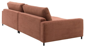 Bigsofa Roomio® aus Stoff in Orange Roomio® No. 4103 - Bigsofa rostfarbener Cord & Metallfüße 1116 MFSM - Länge ca.  274 cm