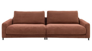 Bigsofa Roomio® aus Stoff in Orange Roomio® No. 4103 - Bigsofa rostfarbener Cord & Metallfüße 1116 MFSM - Länge ca.  274 cm
