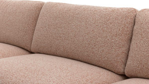 Ecksofa Roomio® aus Stoff in Rosa Roomio® No. 4104 - Ecksofa rostfarben melierter Bezug Donna & Metallfüße 1116 MFSM - Stellfläche ca.  279 x 154 cm