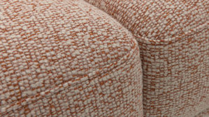 Ecksofa Roomio® aus Stoff in Rosa Roomio® No. 4104 - Ecksofa rostfarben melierter Bezug Donna & Metallfüße 1116 MFSM - Stellfläche ca.  279 x 154 cm