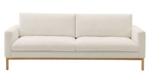 Bigsofa Roomio® aus Stoff in Weiß Roomio® No. 4105 - Bigsofa weißer Stoffbezug Shaun & Holzfüße 1118 HREG - Länge ca. 228 cm