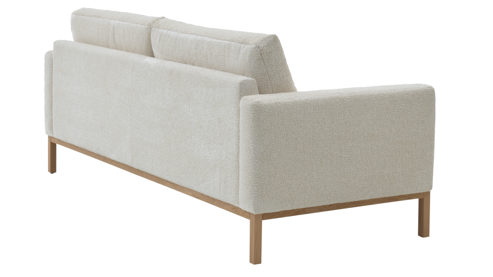 2,5-Sitzer Roomio® aus Stoff in Weiß Roomio® No. 4105 - 2,5-Sitzer weißer Stoffbezug Shaun & Holzfüße 1118 HREG - Länge ca. 188 cm