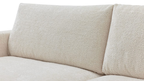 Dreisitzer Roomio® aus Stoff in Weiß Roomio® No. 4105 - Dreisitzer weißer Stoffbezug Shaun & Holzfüße 1118 HREG - Länge ca. 208 cm