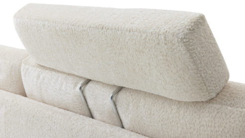 Kopfstütze Roomio® aus Stoff in Weiß Roomio® No. 4105 - Kopfstütze weißer Stoffbezug Shaun - Breite ca.  80 cm