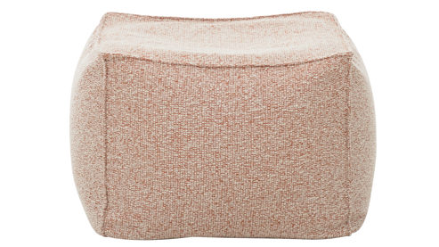 Polsterhocker Roomio® aus Stoff in Rosa Roomio® No. 4121 - Hocker rostfarben melierter Stoffbezug - ca. 66 x 66 cm
