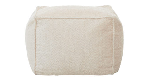 Polsterhocker Roomio® aus Stoff in Weiß Roomio® No. 4121 - Hocker weißer Stoffbezug Shaun - ca. 66 x 66 cm