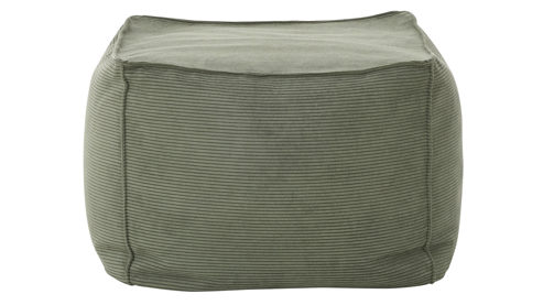 Polsterhocker Roomio® aus Stoff in Grün Roomio® No. 4121 - Hocker olivfarbener Feincord - ca. 66 x 66 cm