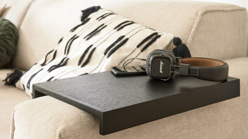 Tablett Roomio® aus Holz in Schwarz Roomio® No. 4130 - Armlehntablett schwarz lackiertes Holz - ca. 40 x 27 cm