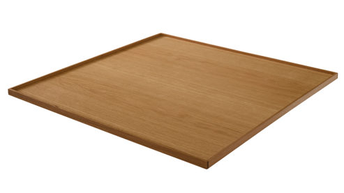 Tablett Roomio® aus Holz in Holzfarben Roomio® No. 4130 - Hocker-Tablett lackiertes Holz - ca. 70 x 70 cm
