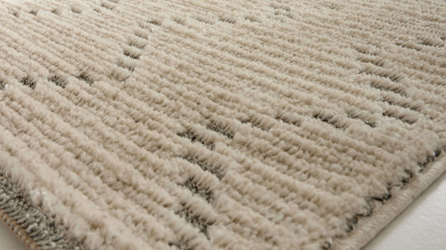 Webteppich Roomio® aus Kunstfaser in Beige Roomio® Teppich No. 8301 cremefarbenes Grafikmuster - ca. 200 x 290 cm