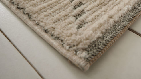 Webteppich Roomio® aus Kunstfaser in Beige Roomio® Teppich No. 8301 cremefarbenes Grafikmuster - ca. 133 x 190 cm